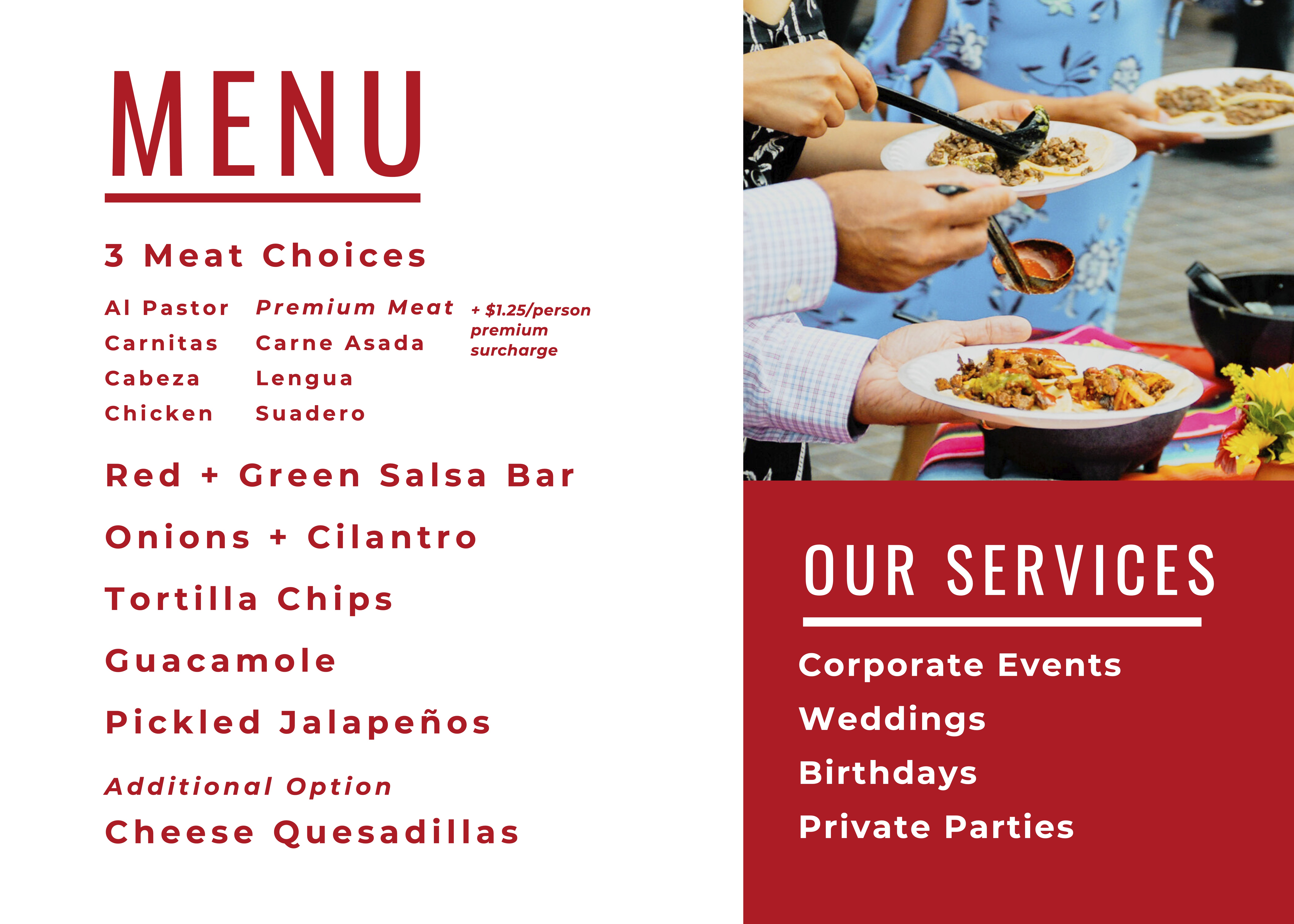 Event menu back